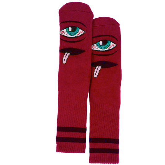 Toy Machine Bloodshot Eye Socks - Dark Red