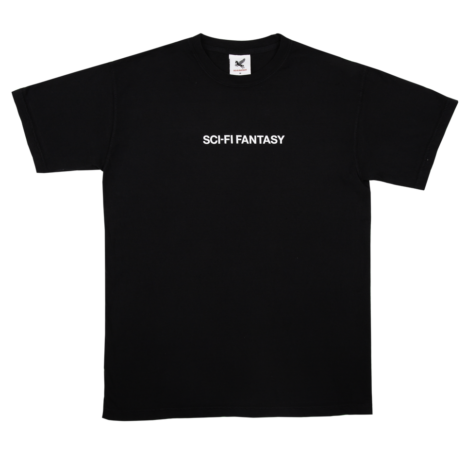 Sci-Fi Fantasy Helvetica Tee - Black