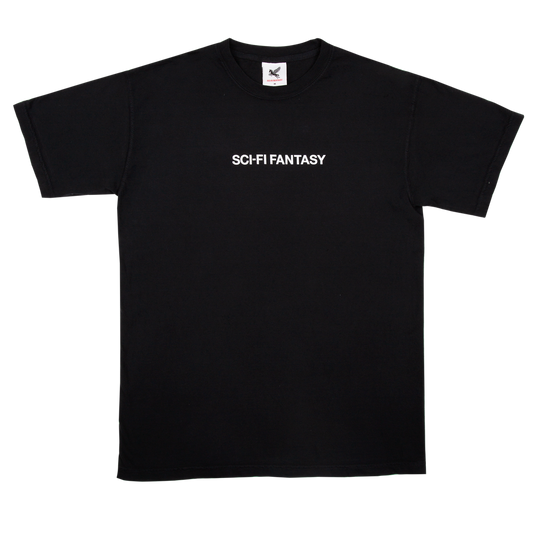 Sci-Fi Fantasy Helvetica Tee - Black