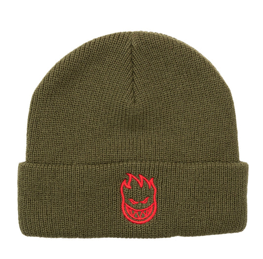 Spitfire Bighead Cuff Beanie - Olive/Red