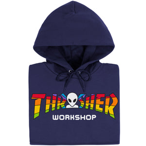 Thrasher X Alien Workshop Spectrum Hoodie - Navy
