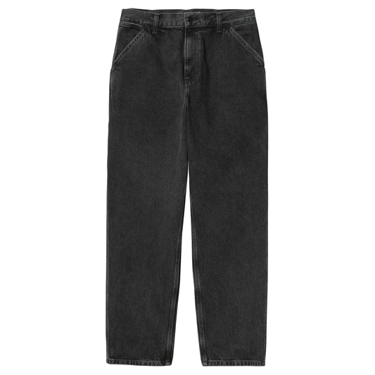 Carhartt WIP Single Knee Pant - Black Stone Washed SU23