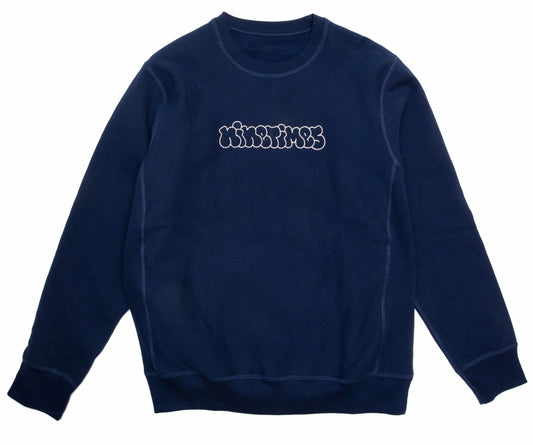 Ninetimes Outline Embroidered Crewneck - Navy