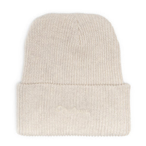 Ninetimes Script Embroidered Beanie - Natural